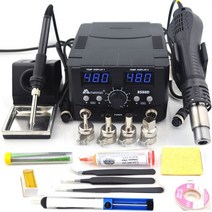★용접기 용접관련★ 800w 2 in 1 디지털 esd 뜨거운 공기 총 납땜 스테이션 용접 솔더 인두 220v smd 디솔더링 재작업 스테이션 8586 업그레이드, 8588d 도구 세트 3, 협력사, 220v-240v