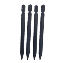 터널텐트 텐트 못 알루미늄 텐트 말뚝 캠핑 텐트 로프 초경량 텐트 액세서리 장비 야외, black 4Pcs
