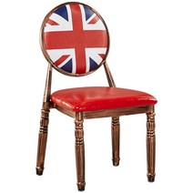빈티지 엔틱 의자 우드 카페 커피숍 북유럽 인테리어 디자인 식탁 체어 원목, 영국국기, 1개