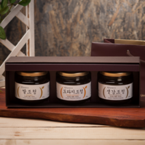 장수이야기 수제 조청 3종 선물세트 - 무조청 도라지 매실 생강, 생강조청, 도라지조청, 매실조청