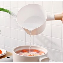 요리왕 우드 핸들 화이트 주방용바가지 반찬볼 김장볼 양념볼