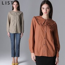 리스트 넥프릴 포인트 베이직 블라우스