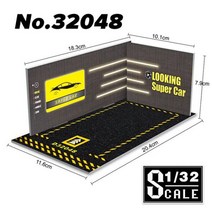 모형 자동차 다이캐스트 프라모델 비행기 주차장은 소년 아이들을 위한 Scale132 및 Scale124 금속 장난감 모델의 디스플레이를 조명 효과를 조립했습니다, No32048