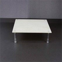 [슈퍼메이트] 아크릴 선반 진열대 화이트 정사각 AC-011, 기본