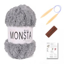 마마니트 몬스타 쁘띠목도리 DIY 세트, 11 그레이