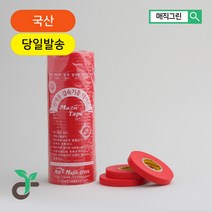 매직그린 결속기테이프 결속기용테이프 지지대끈 결속끈 줄기끈 가지끈 가지묶는끈 인장강도 (강) 적색 20롤