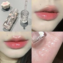 귀여운 마시멜로 투명 파인 플래시 립 글로스 샤이니 클리어 미러 모이스처라이징 오일 플럼핑 리퀴드 립스, 한개옵션1, 02 02