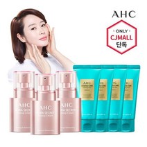 AHC [CJ 단독] 아우라 시크릿 톤업크림 30g 3개+클렌징폼 50ml 4개