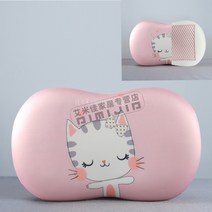 베개 고양이 배 덜렁이 미드 청소년 보호 경추 목 복부 넥 워머 의 2618176241, 맹묘 핑크 (과일팩틴 벌집 타입 )