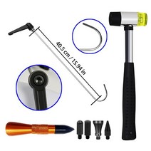Automotive Paintless Dent Rep에어 Tool Rotary Push Rod Rubber Hammer Metal Restoration Pen Replaceable, [03] Set 3