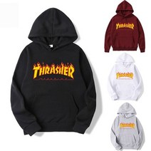 여성후드 2021 Womens Hooded Thrasher Flame 인쇄 새 여성용 운동복 여러 색상