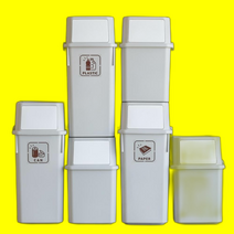 60L 가정 적층 휴지통 모리 40L 분리수거함 4p 재활용, 1개, 모리 휴지통 (60L 화이트2p+그레이2p)