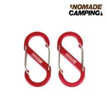 노마드 캠핑 S카라비너 8cm 2p 1set CN080131 휴대용고리 캠핑용품 컵고리 로프걸이 스트링