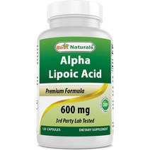 [알파리포산] 최고의 내추럴스 알파 리오픽산 600mg 120개 - ALA 리포산 강력한 항산화제