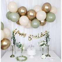 브라이덜샤워 생일가랜드 베이비샤워 생일파티 생일파티풍선 파티용품, 올리브믹스클라우드