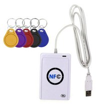 NFC 리더 USB ACR122U RFID 스마트 13.56mhz 카드 라이터 복사기 ISO/IEC18092 태그 UID 변경 가능 5 개, [01] ACR122U