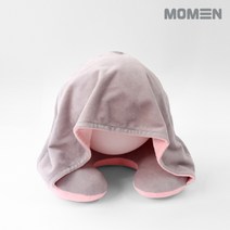 에코트리카페 양면 롱 후드 목베개 목쿠션 여행용 기내용 수면