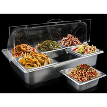 스텐 양념통 반찬통 커버 세트 뷔페 사각 시럽통 보관