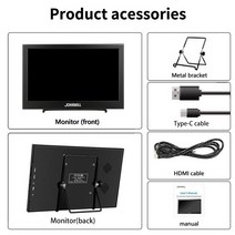 휴대용 모니터 LCD 터치 스크린 휴대용 모니터 13.3 인치 IPS 1080P 컴퓨터 미니 HDMI 노트북 전화 Xbox C, 01 13.3 1080P No touch