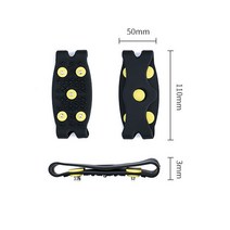 1 쌍 5 스터드 스노우 아이스 클로 클라이밍 안티 슬립 스파이크 그립 크램폰 클리트 신발 커버 여성용 남성 부츠, [01] black