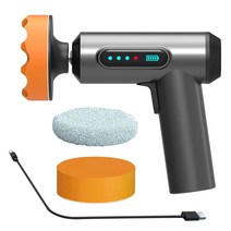 자동차광택기 무선 자동차 연마기 버퍼 2 속도 조절 가능 미니 전기 자동 왁싱 연마 4000mAh, Black B