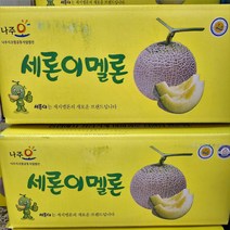 나주 세론이 멜론, 특(4수) 노란상자, 2통(2.5kg)
