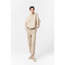 아키클래식 [아키클래식] (공용) A.CLASSIC 로고 루즈핏 후드티셔츠 조거팬츠 세트 샌드