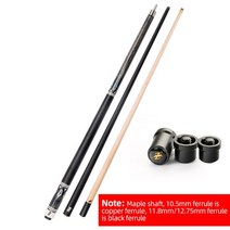 당구큐대 preoaidr 3142 큐 스틱 블랙 테크놀로지 샤프트 uni-loc 조인트 10.511.812.75mm 레인보우 팁 프로페셔널 큐 스틱 스누커 포켓볼, f, 12.75mm