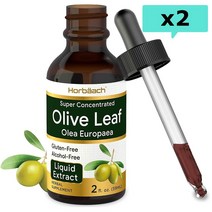호르바 리퀴드 올리브잎 추출액 59ml 2팩 Horbaach Olive Leaf Extract Liquid Alcohol Free Non-GMO (미국배송), 1개, 200ml