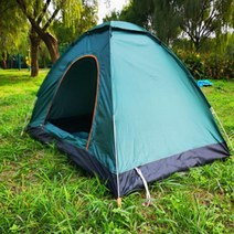 원터치 자동 텐트 2인용 3인용 입문용 캠핑 낚시 등산, 연 그린