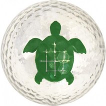 골프 공 실버 메탈릭 with Sea Turtle 임프린트 (2 팩) 콤보, 단일옵션