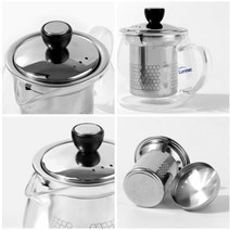 내열유리 티포트 티팟 유리 차주전자 가정용 티폿트, 루미낙 티포트750ml