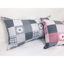 이불아저씨 대형 침대쿠션 등받이쿠션 롱쿠션 (+솜포함), 헤드쿠션, 코스모스_그레이