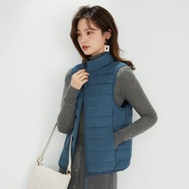 Mao 가을 겨울 새로운 한국어 스타일 스탠드 칼라 짧은 다운 재킷 여성 경량 코트 조끼 화이트 오리 자켓