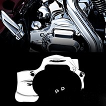[해외]Harley Street Glide FLHX FLHXS CVO Road King 2009-2016 모델 용 크롬 변속기 슈라우드 커버, 1개