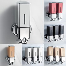 펜션 샴푸통 절약형 호텔 주방 물세제 사각 물비누 케이스 욕실 디스펜서 BM200, BM202 3구 사각 물비누통, 화이트, 1개