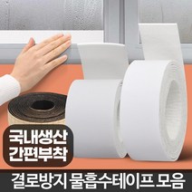 물흡수테이프 베란다창문결로 현관문 습기 시트지, 물흡수테이프2M 소 2P