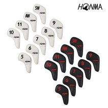 22 혼마 아이언 골프채 헤드커버 IC12202S (9개입), 0001 화이트