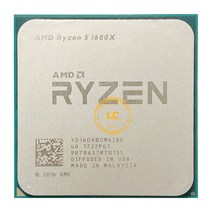 pc부품 AMD Ryzen 5 1600X 3.6 GHz 코어 12 스레드 CPU 프로세서 L3 = YD160XBCM6IAE 소켓 중고, 한개옵션0