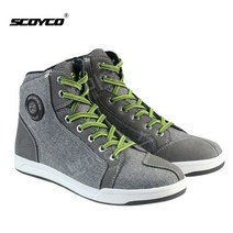 2023 바이크 신발 남성용 캐주얼 라이딩 오토바이 부츠 가죽 시디 슈즈 롱부츠, MT016 그레이