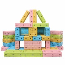 [토토이즈]파스텔 소프트 회전식 자석벽돌 중형 48pcs (개당/16x8x4cm)