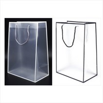 A4 사이즈 고급 반투명 비닐 선물 가방 포장 봉투 투명 쇼핑백, 화이트