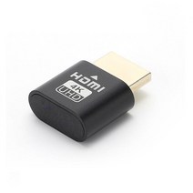 휴대용 4k 울트라 Hdmi 호환 가상 디스플레이 어댑터 더미 플러그 Edid 에뮬레이터 치트 모든 시스템 지원, 검은색