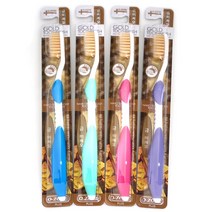 오죤플러스 금 미세모 칫솔 4입+4입 부드러운 이중 시스템