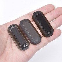 태양열 충전 LED 경고등 오토바이 자전거 야간 점멸등, 그린, 1개