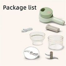마늘프레스 다지기 마늘슬라이스 양배추슬라이서 야채 절단기 야채칼 무채 파채 4 in 1 핸드 헬드 전기 커터 세트 내구성 칠리 분쇄기 주방 도구 usb 충전 생강 매셔 기계, 초록