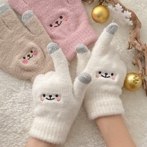 키메라제이 부끄래빗 스마트폰터치 털 장갑 3color