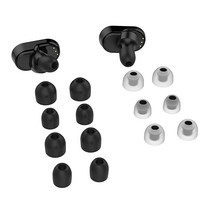 Disscool 소니 WF1000XM4용 이어팁 케이스 부드러운 떨어뜨림 방지 실리콘 보호 이어팁 케이스 커버 소니 WF1000XM3 이어플러그 캡용 (블랙)