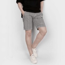 남성 남자 여름 반바지 데일리 팬츠 바지 마린 체크
