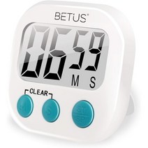일본직발송 4. Betus 디지털 주방 타이머 - 대숫자 간단한 조작 - 자기 백킹 또는 테이블 스탠드 - 스톱, One Size_One Color, One Color, One Size